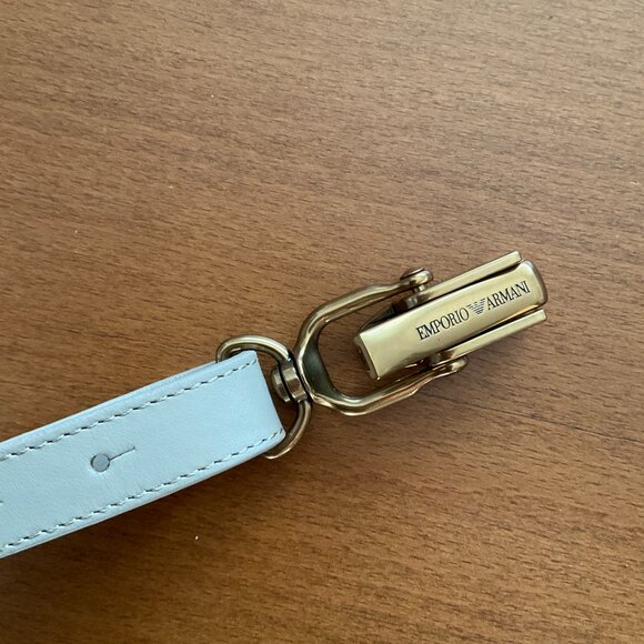 New Emporio Armani Women Leather Belt Beige main image 5